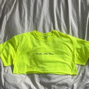 PrettyLittleThing Neon Yellow Crop Top